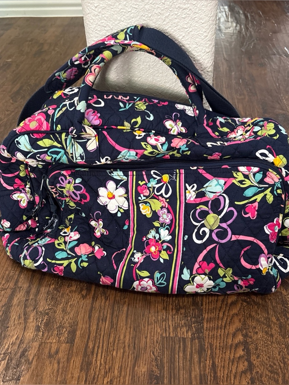 Vera Bradley Retired Ribbons Grand Weekender Travel Duffel Bag